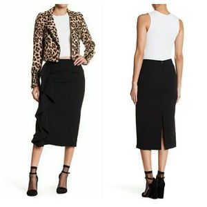 Tov Ruffle Pencil Skirt